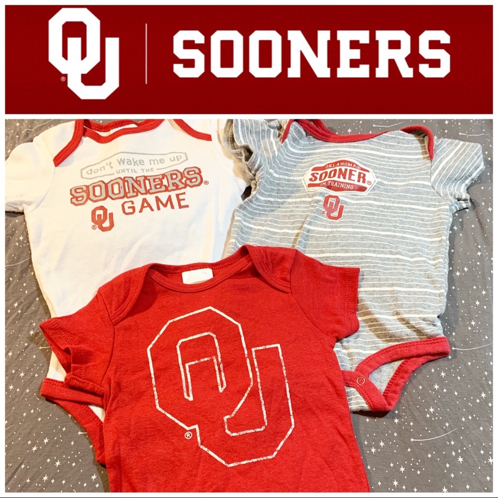 12mo. Oklahoma sooner onesies